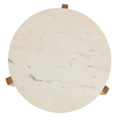 marmeren bijzettafel Frion rond lichtbruin afbeelding 4