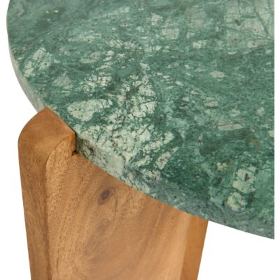 marmeren bijzettafel Frion rond walnoot afbeelding 4