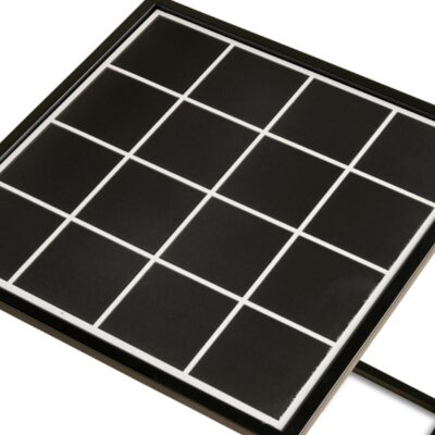 zwarte metalen vierkante bijzettafel 44x44 cm afbeelding 4