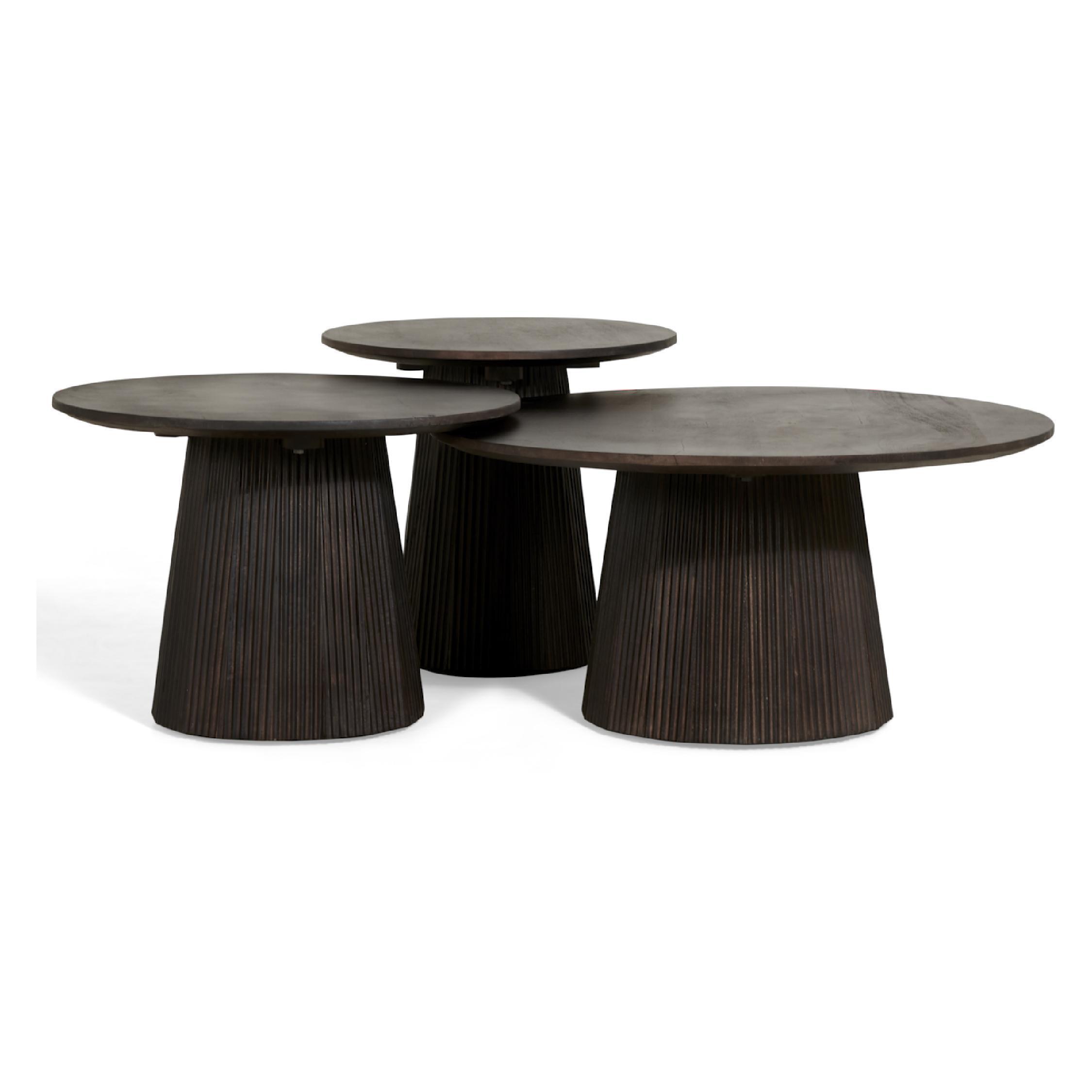 ronde mangohouten bijzettafel Nala afbeelding 2