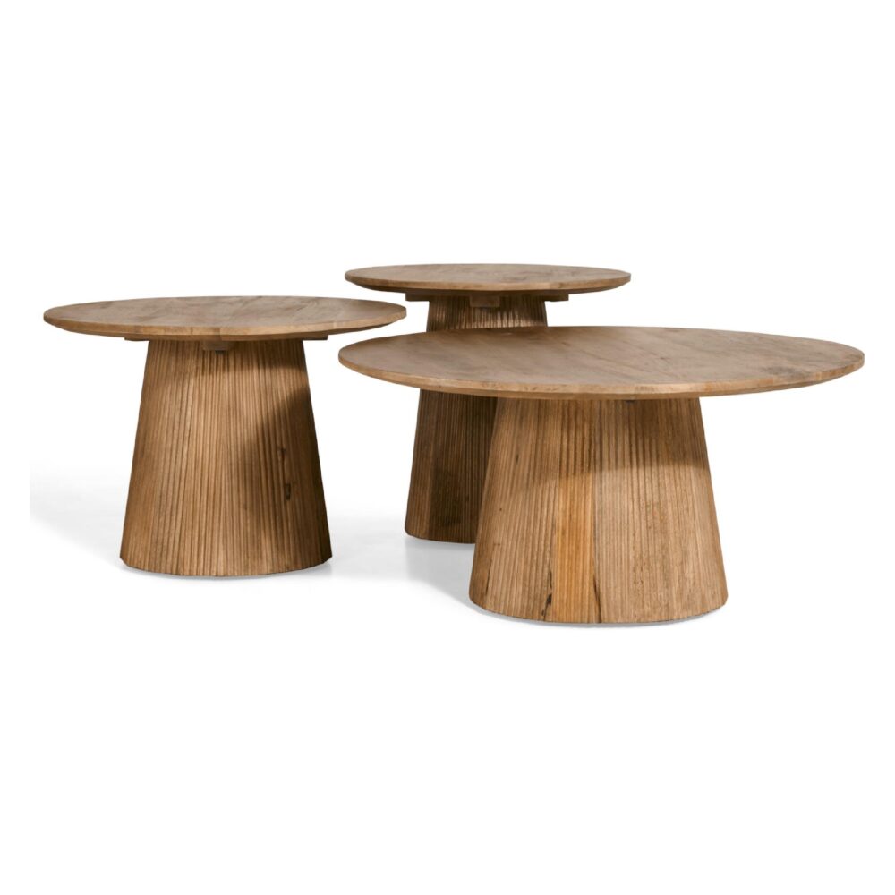 mangohouten bijzettafel Nala rond Ø50 cm afbeelding 2