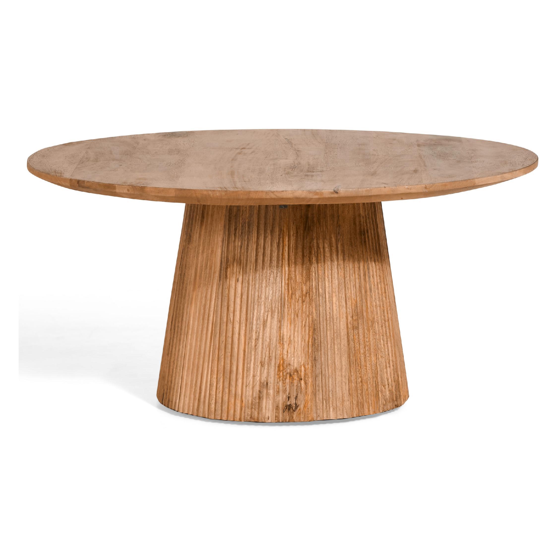 ronde mangohouten bijzettafel Nala 80 cm afbeelding 2