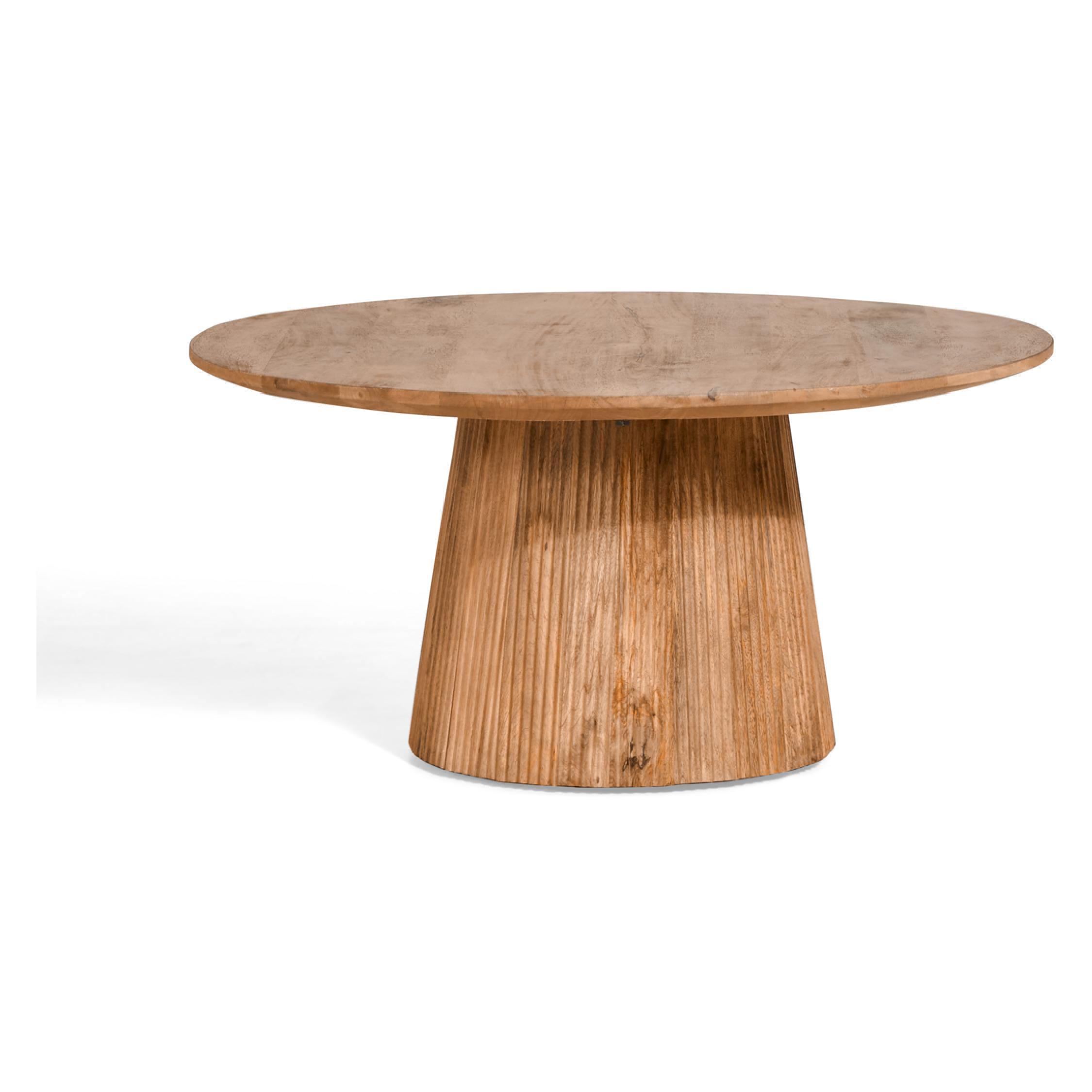 ronde mangohouten bijzettafel Nala 80 cm afbeelding 1