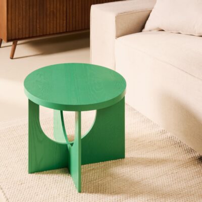 groene ronde bijzettafel Kavik MDF Ø50 cm afbeelding 5