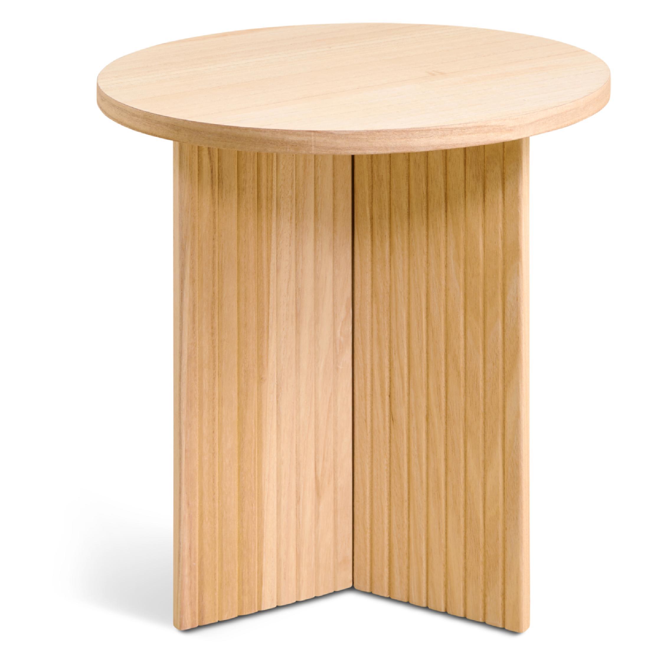 ronde houten bijzettafel mango hout afbeelding 2
