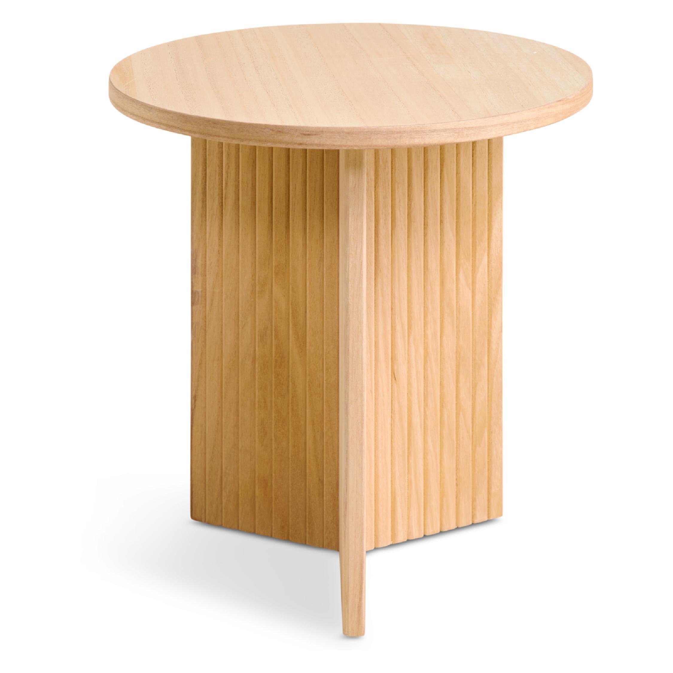 ronde houten bijzettafel mango hout afbeelding 1