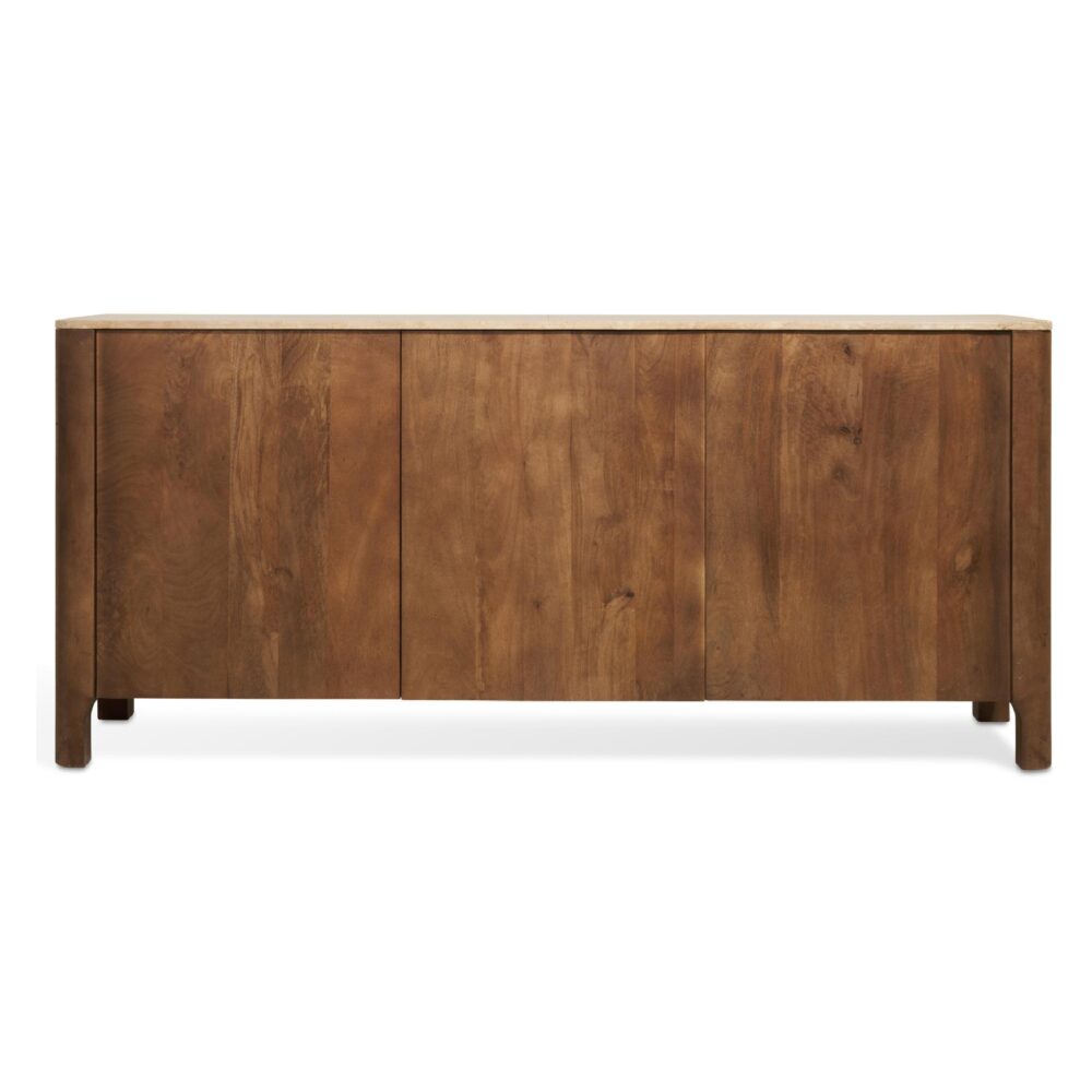 dressoir Jona mangohout met marmer 180 cm afbeelding 1