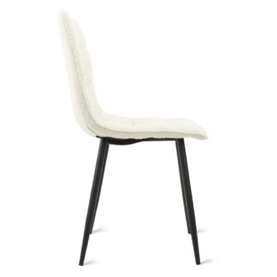 bouclé eetkamerstoelen Noa ivoor afbeelding 5