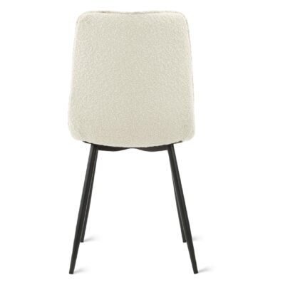 bouclé eetkamerstoelen Noa ivoor afbeelding 6