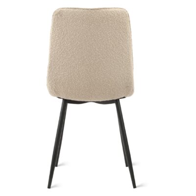 bouclé eetkamerstoelen taupe Noa afbeelding 6