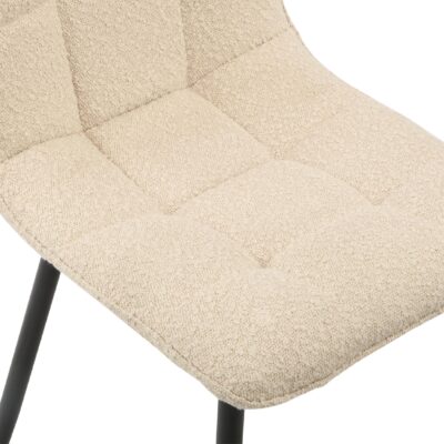 bouclé eetkamerstoelen taupe Noa afbeelding 7