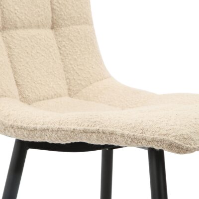bouclé eetkamerstoelen taupe Noa afbeelding 8
