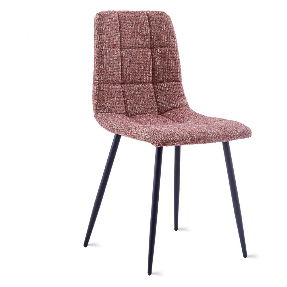burgundy stoffen eetkamerstoelen Noa set van 2 afbeelding 3