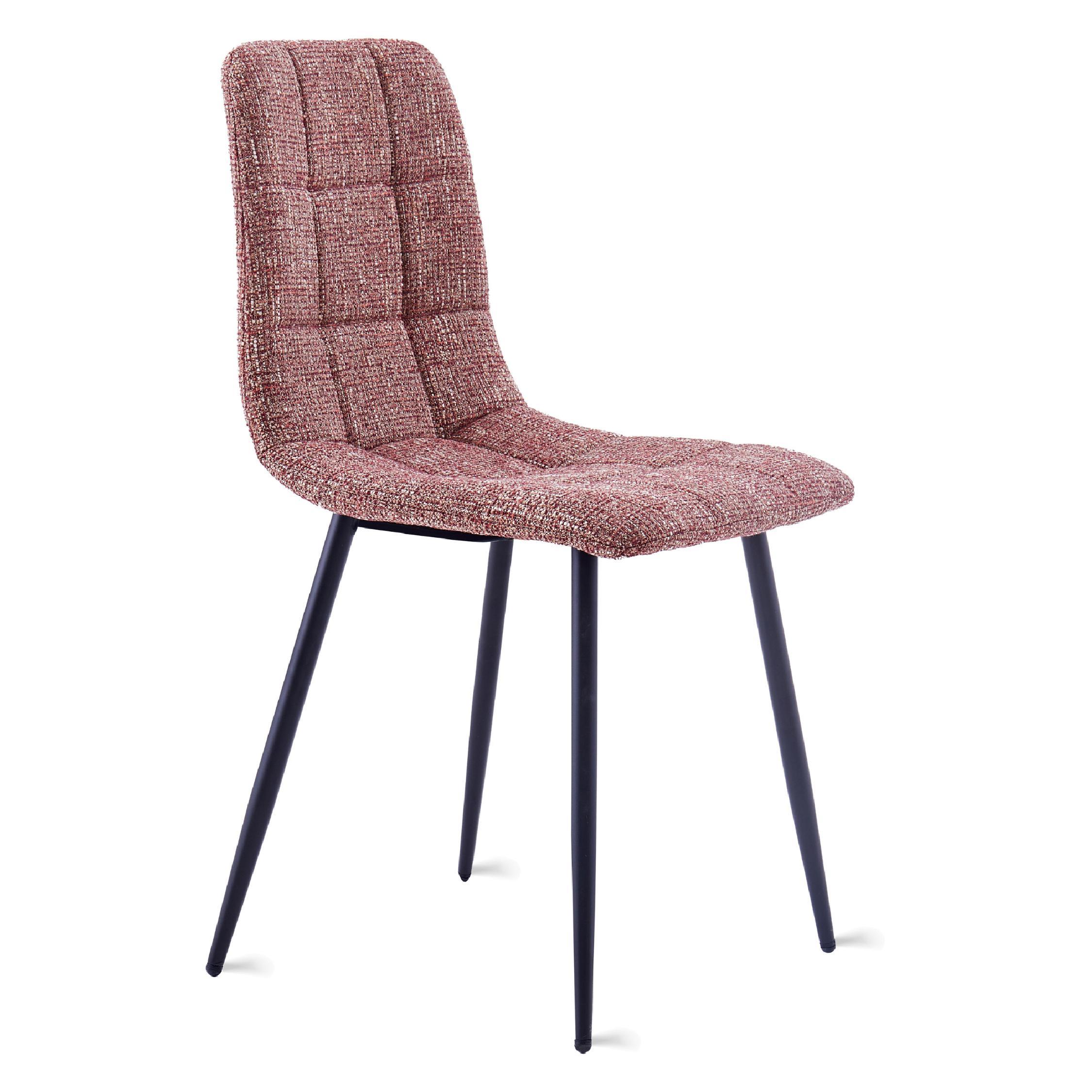 burgundy stoffen eetkamerstoelen Noa set van 2 afbeelding 4