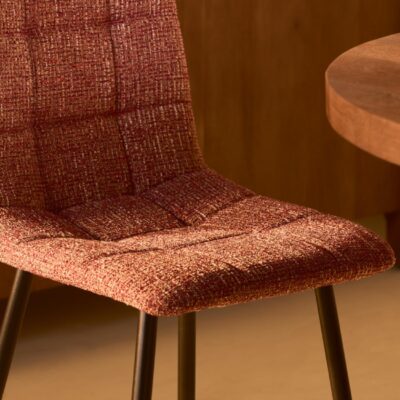 burgundy stoffen eetkamerstoelen Noa set van 2 afbeelding 6