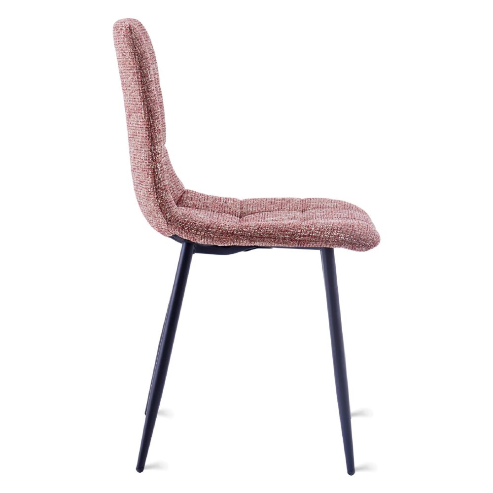 burgundy stoffen eetkamerstoelen Noa set van 2 afbeelding 2