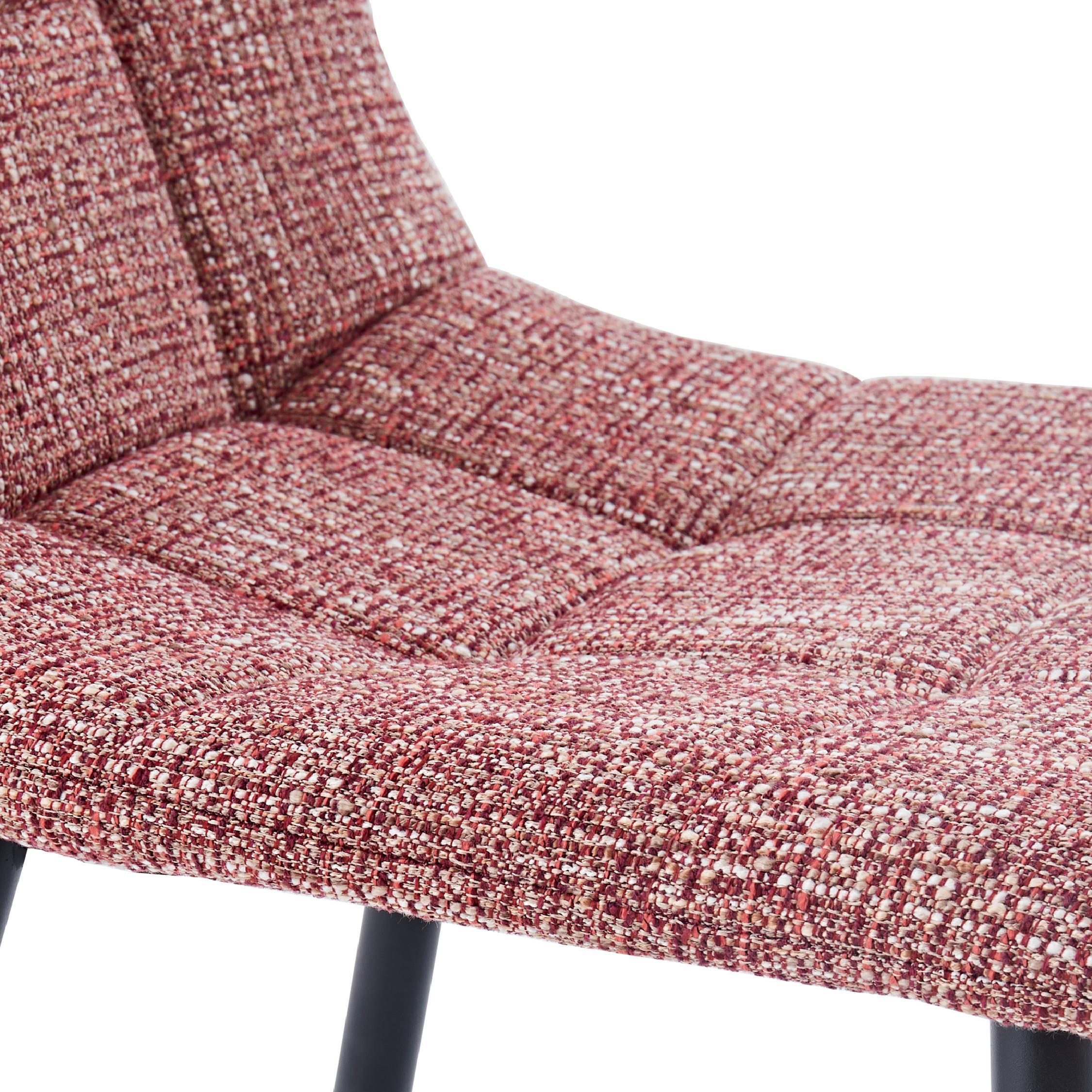 burgundy stoffen eetkamerstoelen Noa set van 2 afbeelding 8