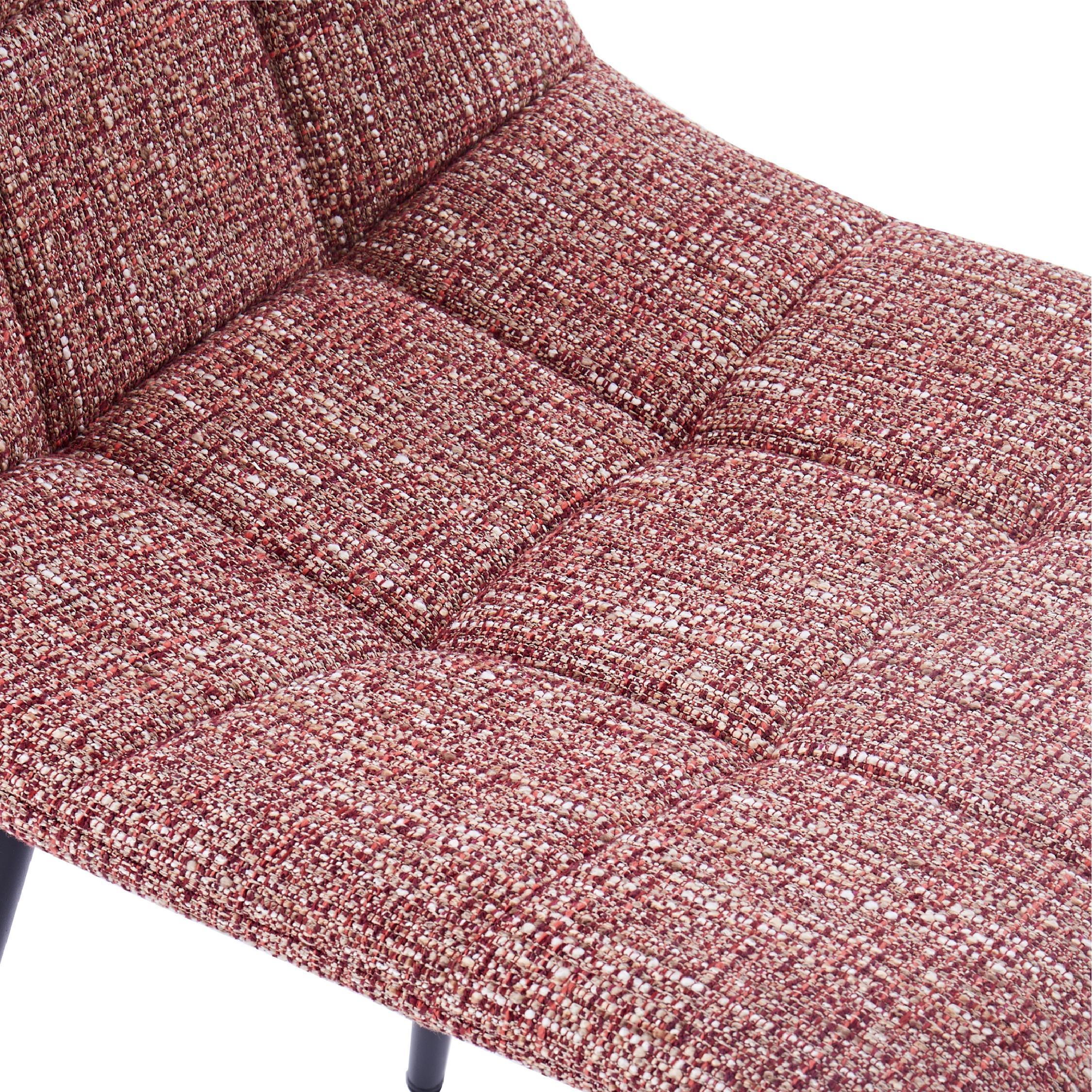 burgundy stoffen eetkamerstoelen Noa set van 2 afbeelding 7