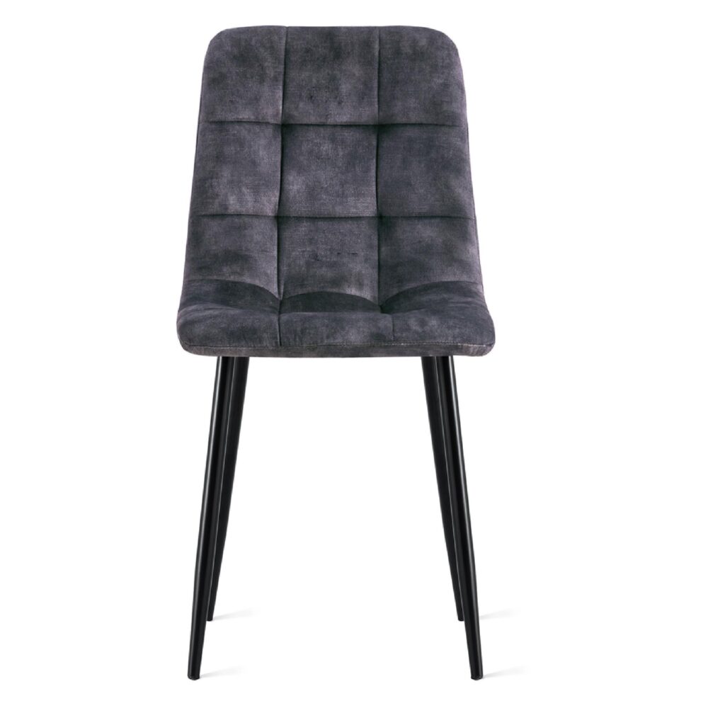 antraciet velvet eetkamerstoelen Noa set van 2 afbeelding 2
