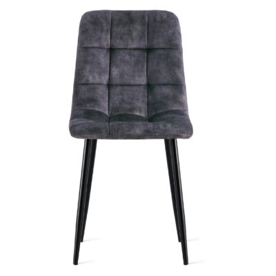 antraciet velvet eetkamerstoelen Noa set van 2 afbeelding 2