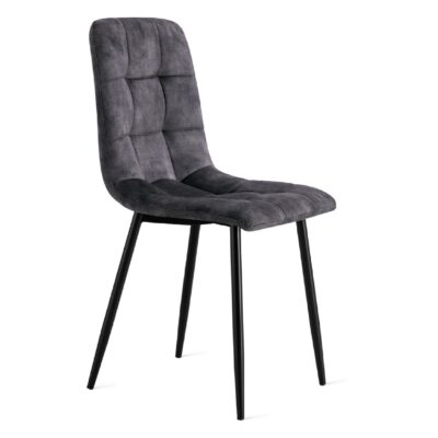 antraciet velvet eetkamerstoelen Noa set van 2 afbeelding 4