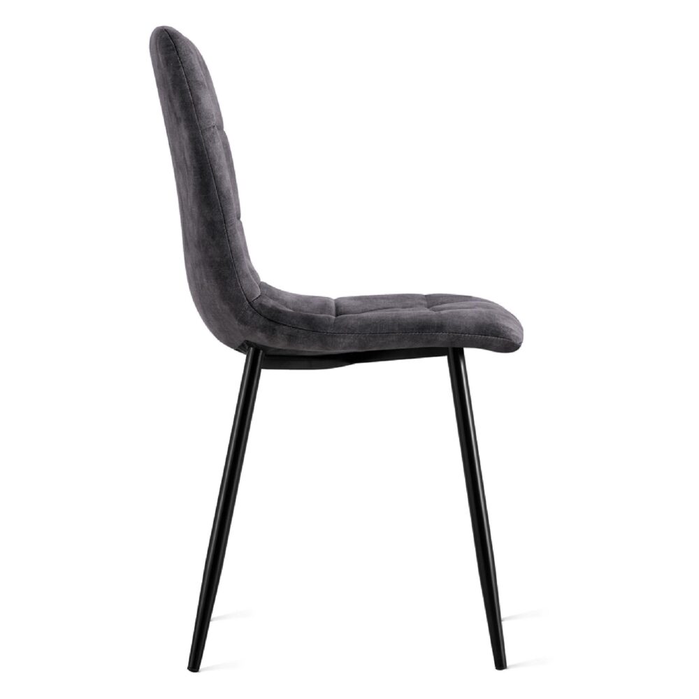 antraciet velvet eetkamerstoelen Noa set van 2 afbeelding 5