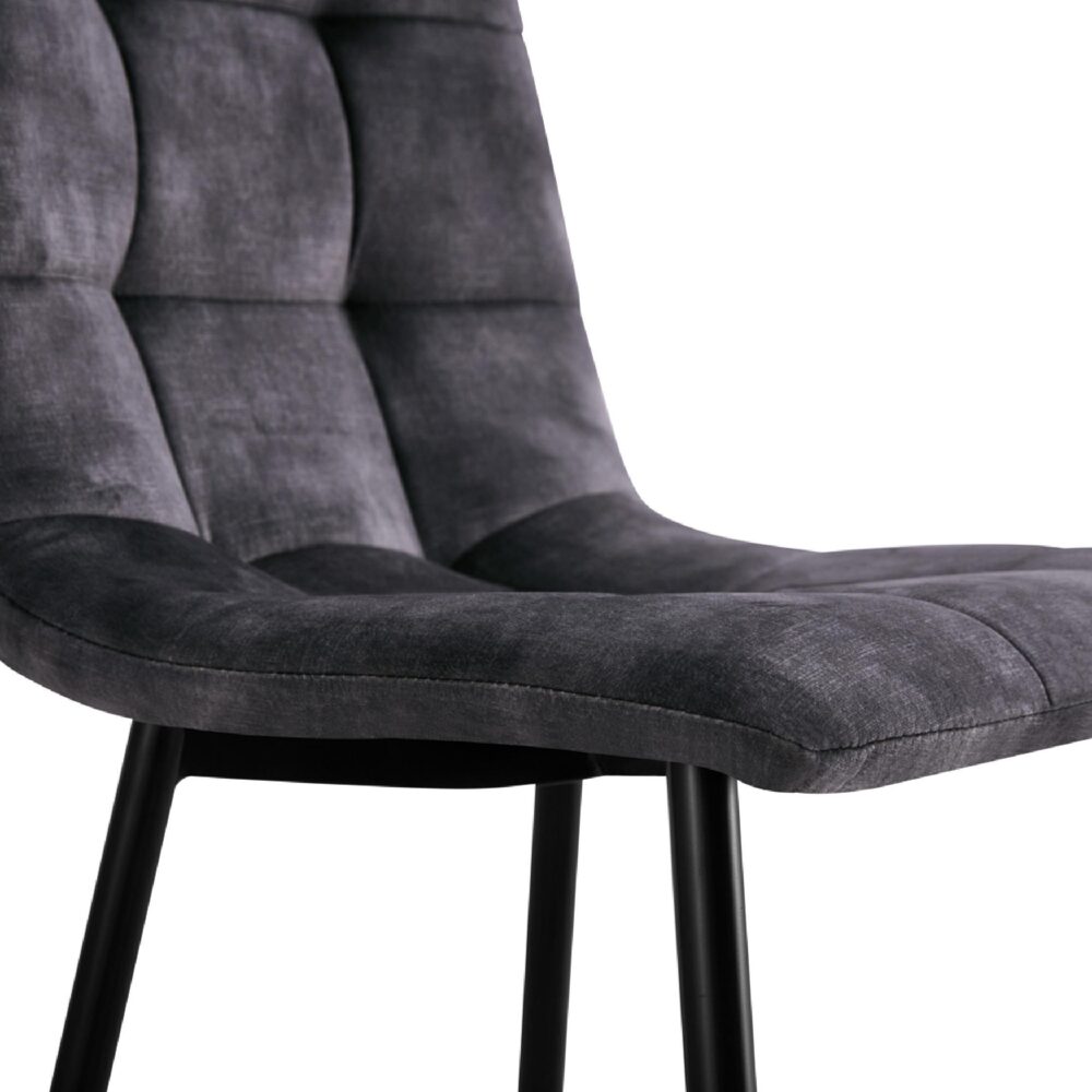 antraciet velvet eetkamerstoelen Noa set van 2 afbeelding 8