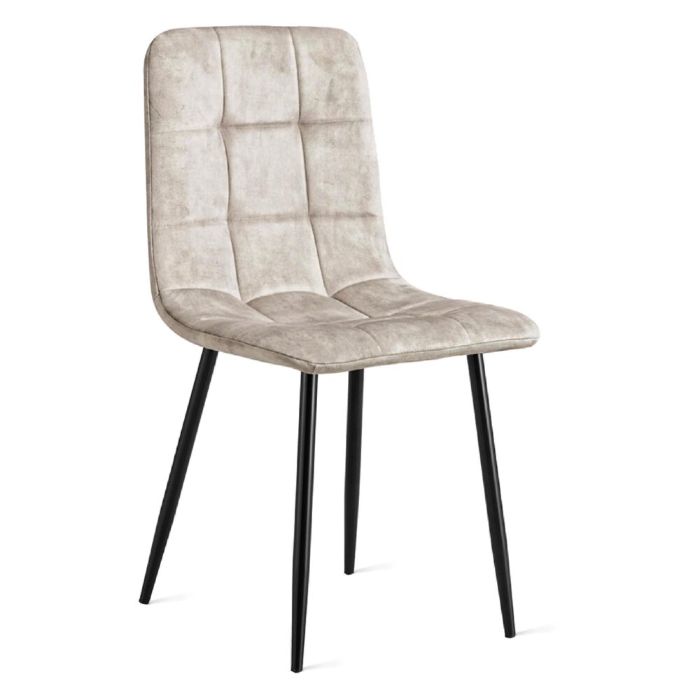 velvet eetkamerstoelen taupe Noa afbeelding 1