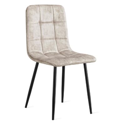 velvet eetkamerstoelen taupe Noa afbeelding 1