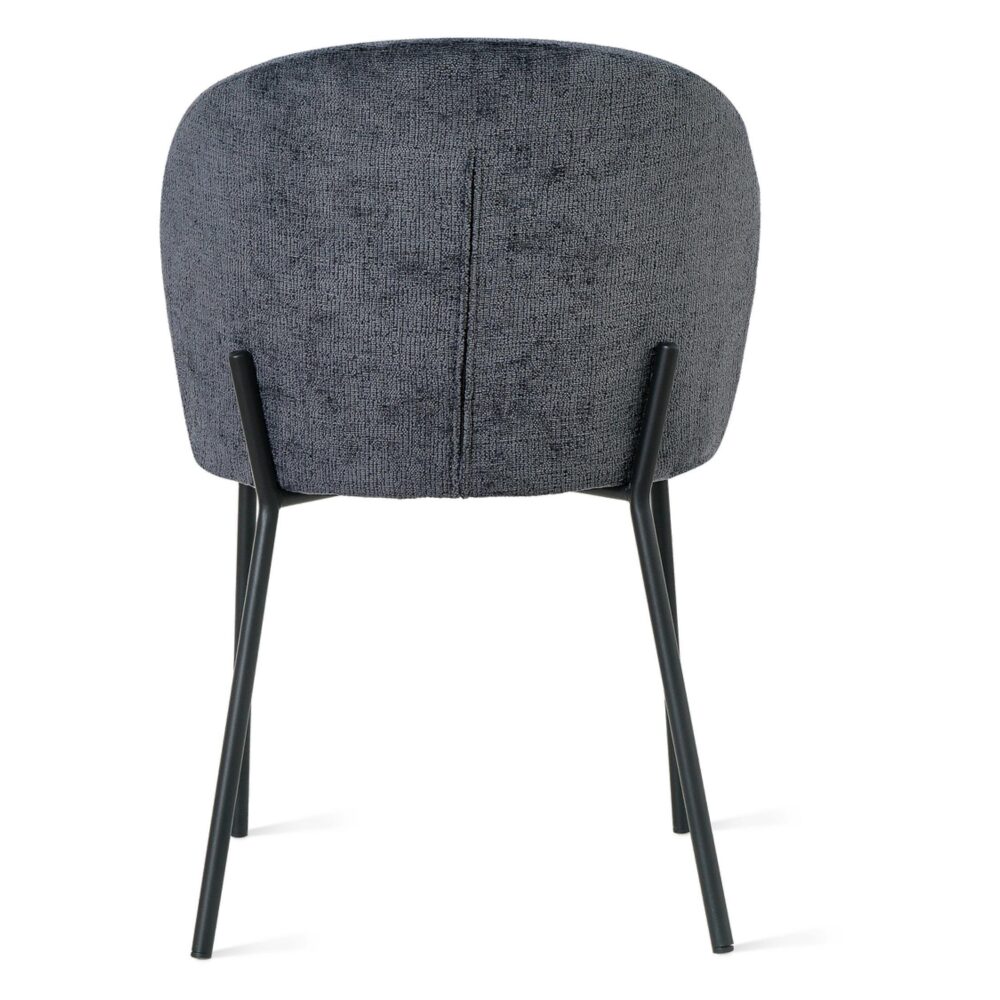 antraciet stoffen eetkamerstoelen Lilo afbeelding 3