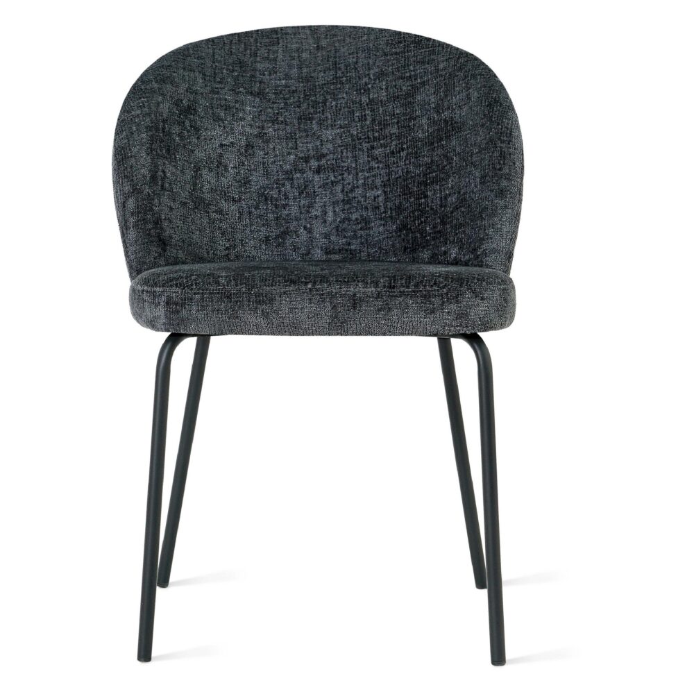 antraciet stoffen eetkamerstoelen Lilo afbeelding 4