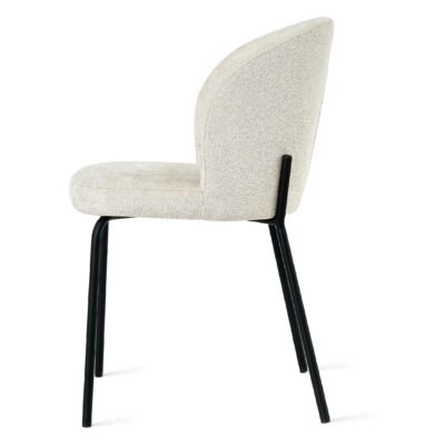 beige stoffen eetkamerstoelen Lilo set van 2 afbeelding 2