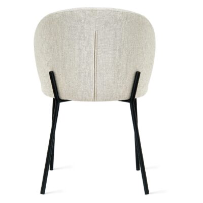 beige stoffen eetkamerstoelen Lilo set van 2 afbeelding 4