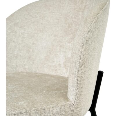 beige stoffen eetkamerstoelen Lilo set van 2 afbeelding 6