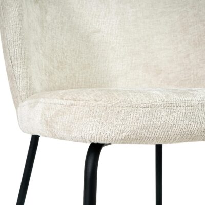 beige stoffen eetkamerstoelen Lilo set van 2 afbeelding 7