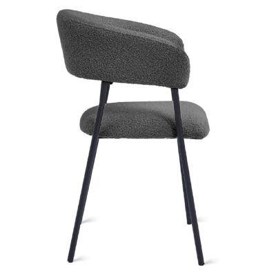 bouclé eetkamerstoelen antraciet Astra afbeelding 6