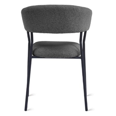 bouclé eetkamerstoelen antraciet Astra afbeelding 4