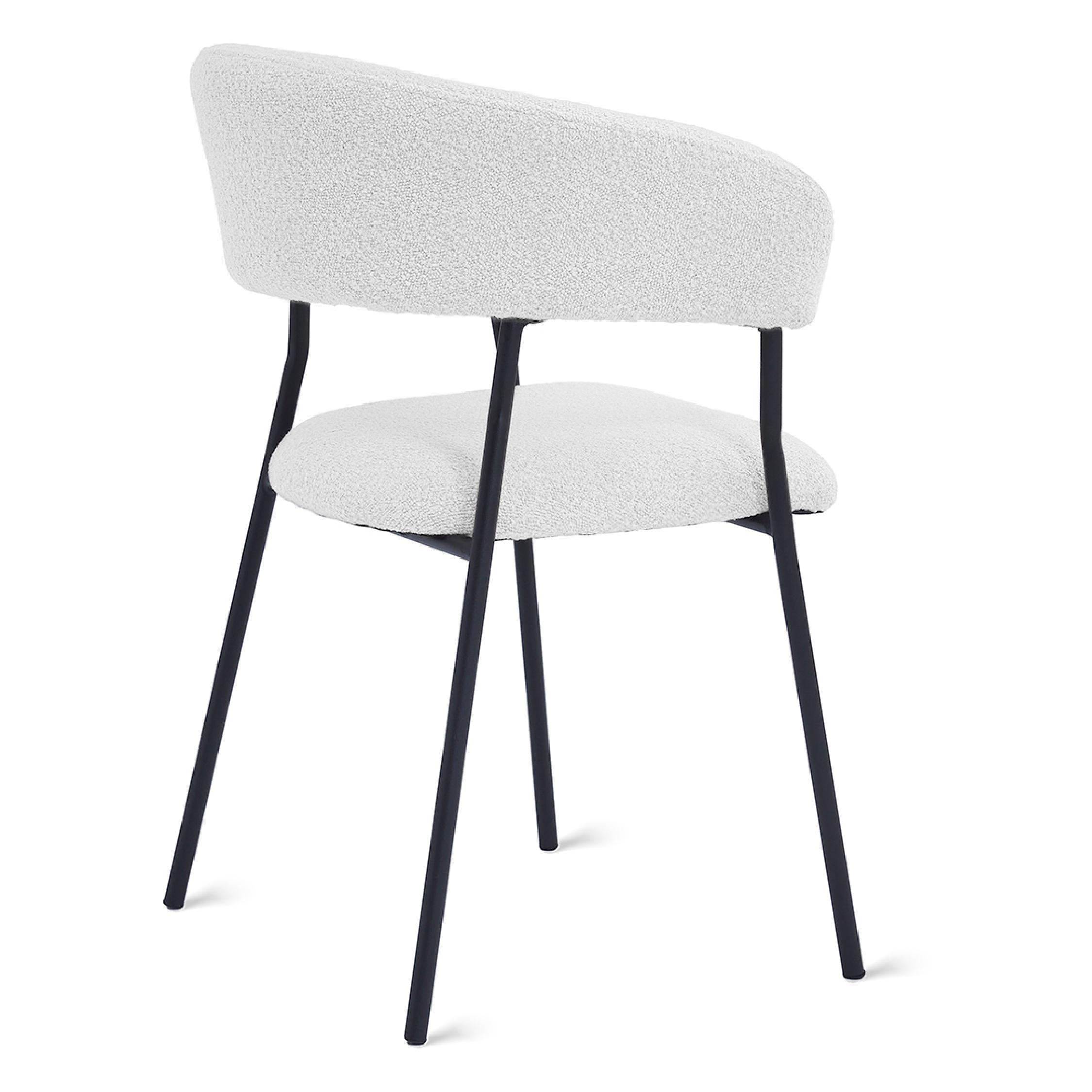 bouclé eetkamerstoelen Astra ivoor afbeelding 5