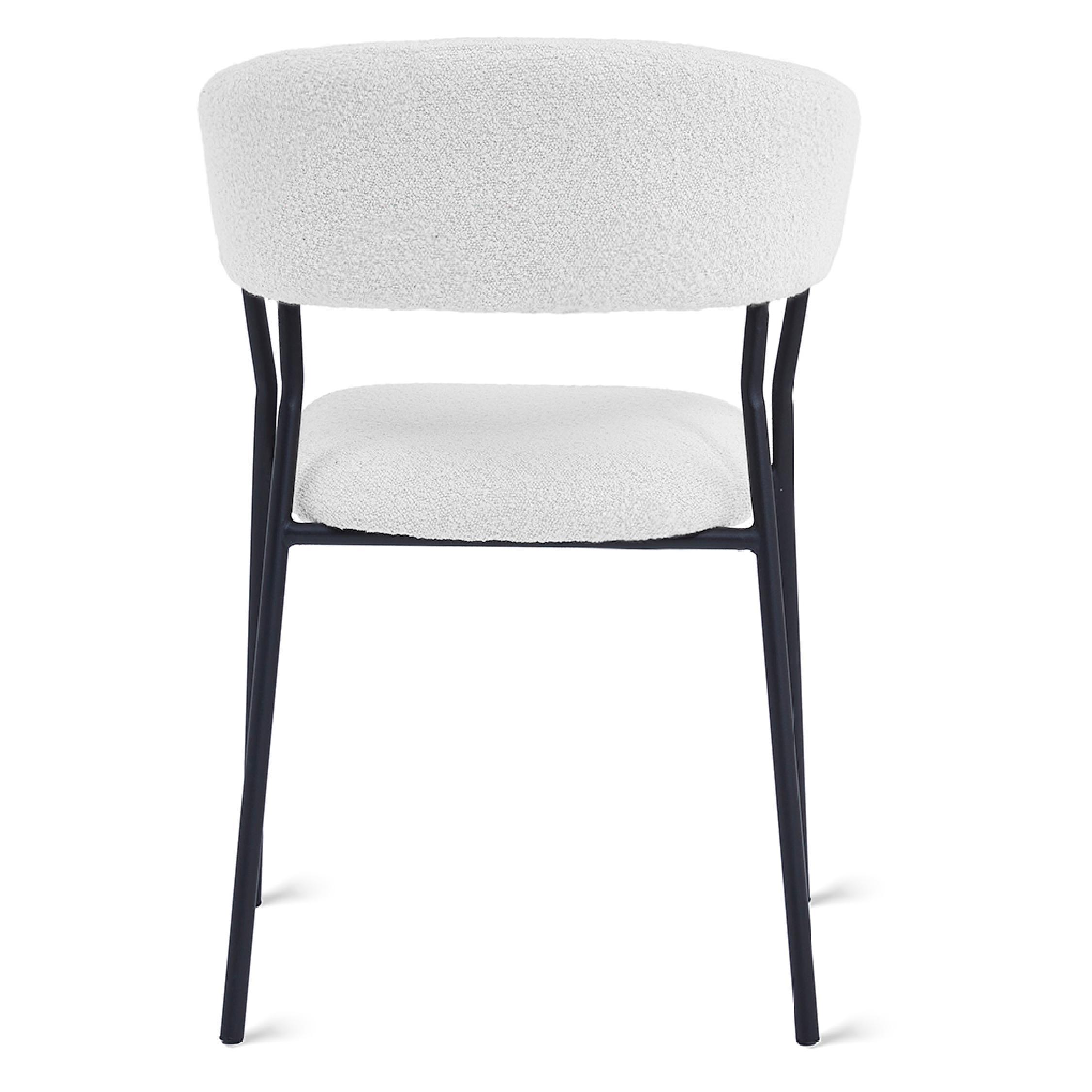 bouclé eetkamerstoelen Astra ivoor afbeelding 6