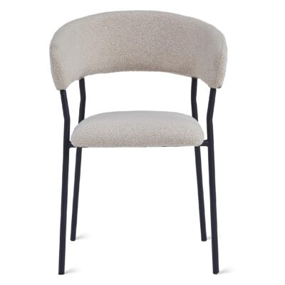 bouclé eetkamerstoelen taupe Astra afbeelding 6