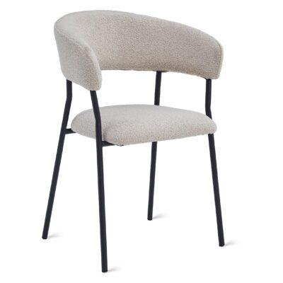 bouclé eetkamerstoelen taupe Astra afbeelding 5