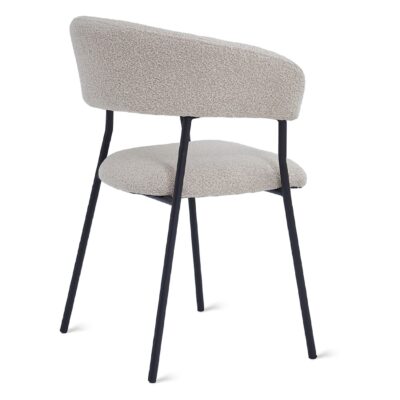 bouclé eetkamerstoelen taupe Astra afbeelding 3
