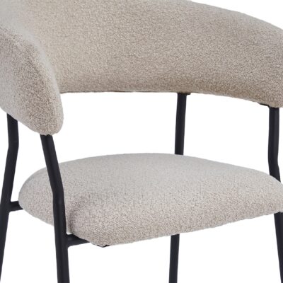 bouclé eetkamerstoelen taupe Astra afbeelding 7