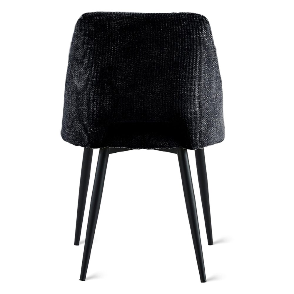 antraciet stoffen eetkamerstoelen Lise set van 2 afbeelding 6