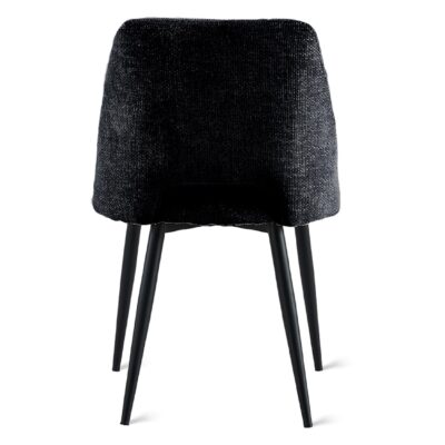 antraciet stoffen eetkamerstoelen Lise set van 2 afbeelding 6