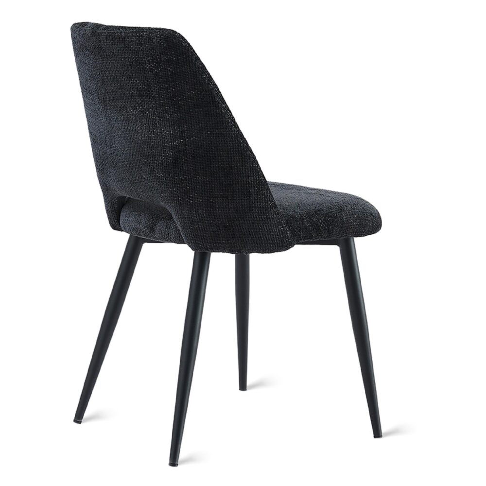 antraciet stoffen eetkamerstoelen Lise set van 2 afbeelding 2