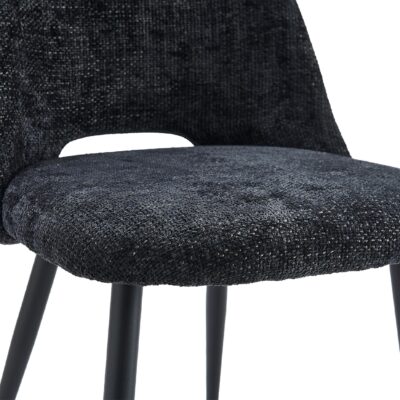 antraciet stoffen eetkamerstoelen Lise set van 2 afbeelding 8