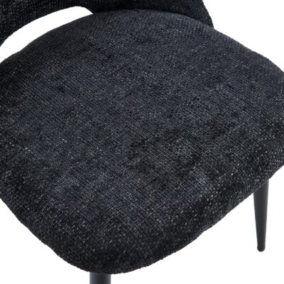 antraciet stoffen eetkamerstoelen Lise set van 2 afbeelding 7