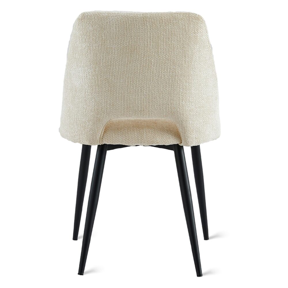 beige stoffen eetkamerstoelen set van 2 Lise afbeelding 8