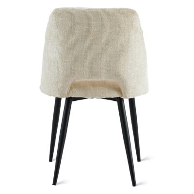 beige stoffen eetkamerstoelen set van 2 Lise afbeelding 8